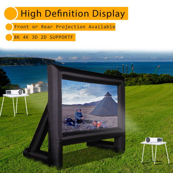 Kulamoon White Portable Inflatable Projector Screen & Reviews Wayfair